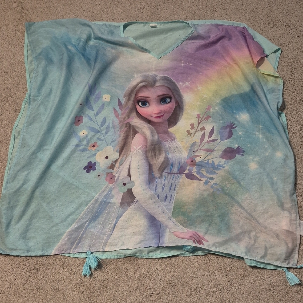 H&M Kids Poncho - Blue with Elsa Design